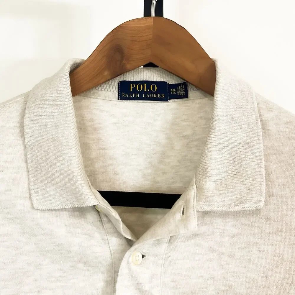 Polo Ralph Lauren Mens Polo Shirt Preppy Academia Old Money - Beige, Size XXL